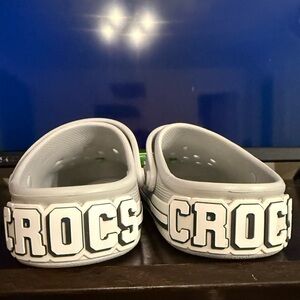 CROCS Bold Logo White Sandals